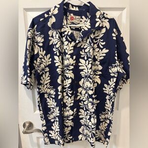 The Hawaiian Original‎ Navy Floral Hawaiian Shirt